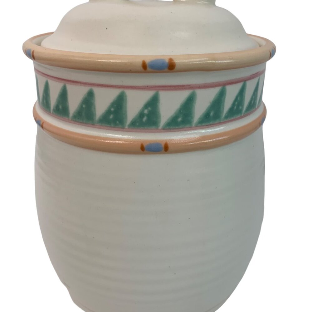 VTG 80s Taos Treasure Craft USA Ceramic Canister Jar With Lid 7726 9" Southwest